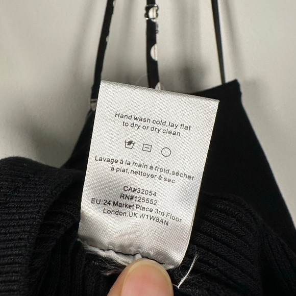 NWT Dolan Cropped Bow Polka Dot Ribbed Sweater Tank Size Large - Picture 9 of 10